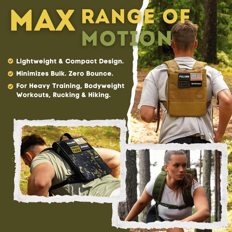 Polyfit Rucking Backpack 2.0 - Weighted Ruck Pack for Weight Plates - Patent Pending Side-Loading Rucksack for Walking, Running, Rucking, Strength and Endurance Training - Grey - Image 5